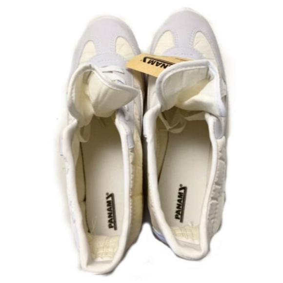 Panam White Nylon High Top Lace Up Casual Sneakers Size Mens 8,  Womens 9.5 - Picture 8 of 11